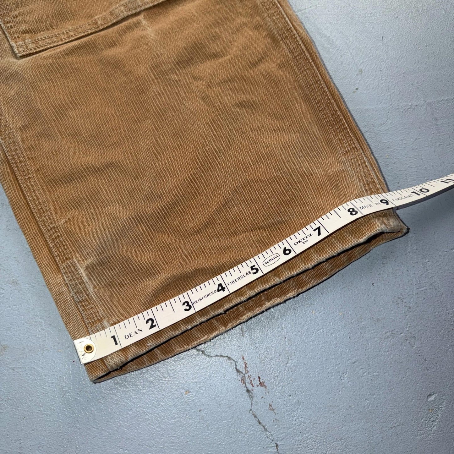 Carhartt VTG Double Knee Carpenter Pants B01 USA BRN Brown 38x30 Thrashed