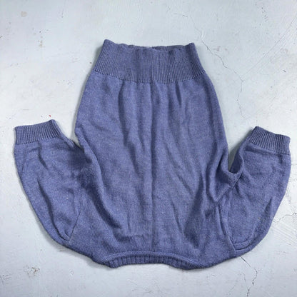 Vintage Sweater Womens Purple Open Knit Short Sleeve 80s Round Neck Top 1980s