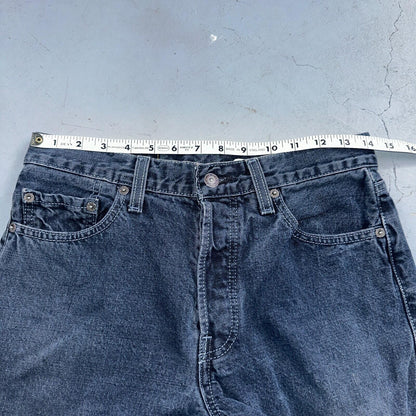 Levis 501 Vintage 90s Mexico Straight Leg Jeans 29x32 Y2K Dark Wash Act 28x31