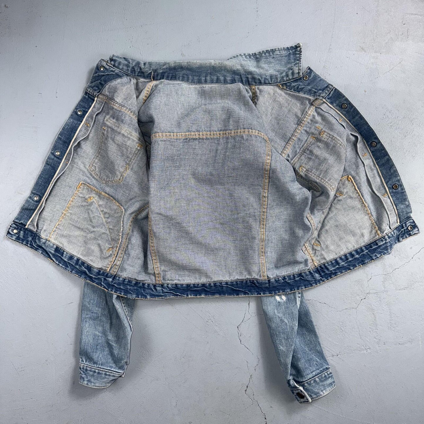 VTG Penneys Ranch Craft Selvedge Denim Jacket Cotton Type 2 Rockabilly 60s