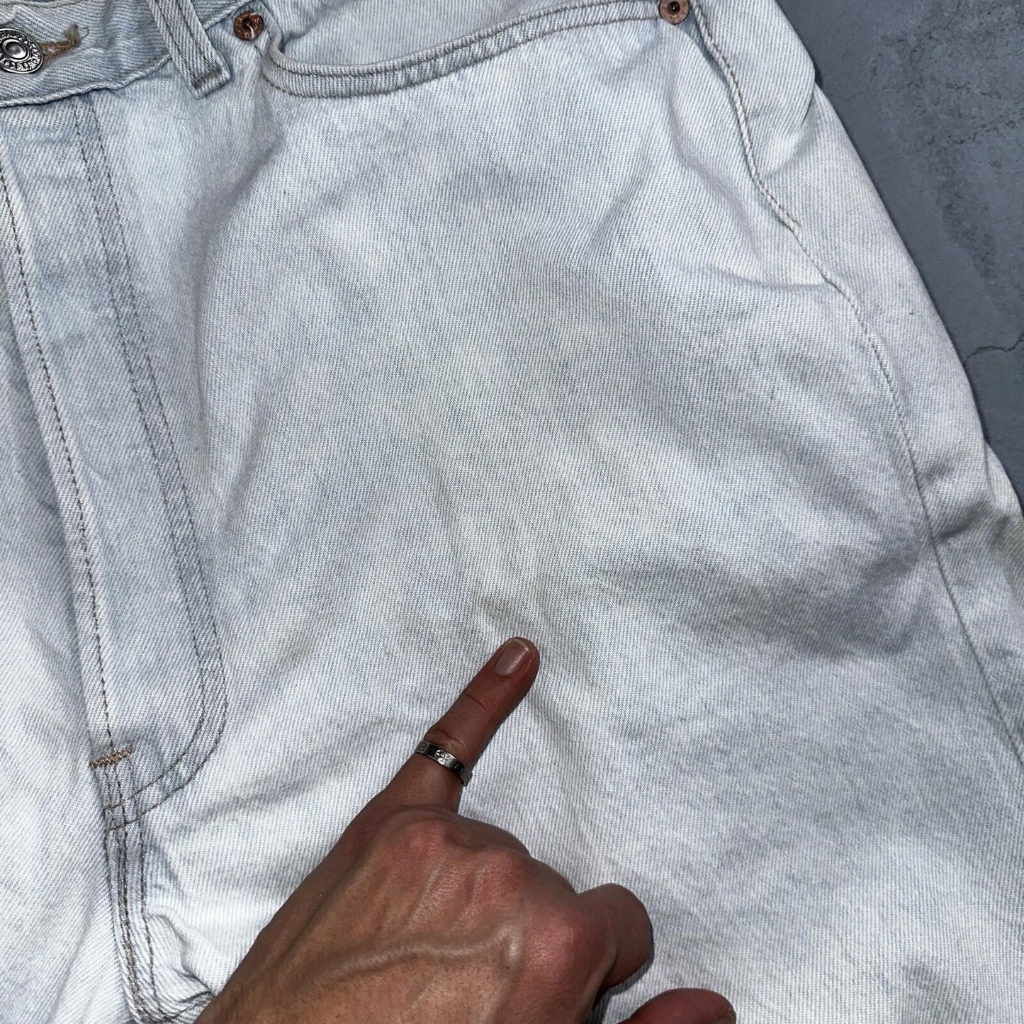 Levis 501 Vintage 90s USA XX Straight Leg Jeans White Light Wash 38x30 Act 34x29