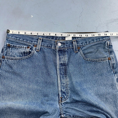 Levis 501 Vintage 90s Y2K XX Straight Leg Jeans Blue Light Wash 34x30 Act 31x29