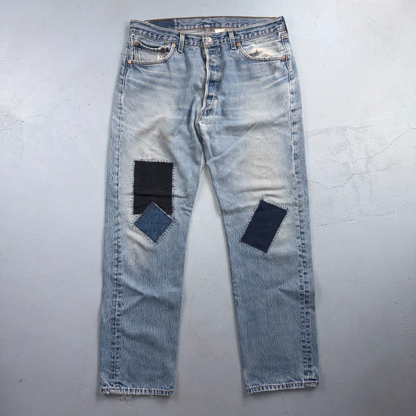 Levis 501 Vintage 90s Y2K XX Straight Leg Jeans Blue Light Wash 36x34 Act 33x30
