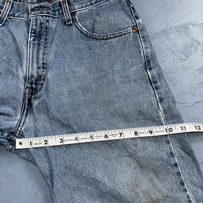 Levis 505 Vintage 90s Columbia Straight Leg Jeans Blue Light Wash 30x34 Ac 28x33