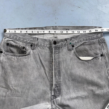 Levis 501 Vintage 90s USA XX Straight Leg Jeans 35x36 Gray Light Wash Act 34x34