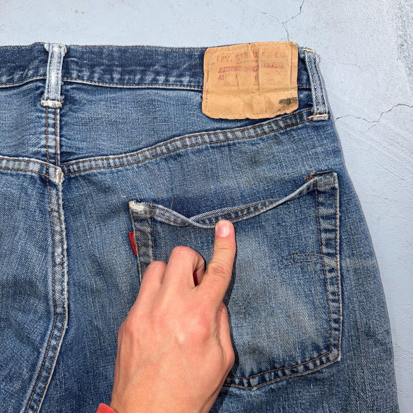 Levis 501 Big E Vintage 60s Redline Selvedge USA XX 1960s Jeans 36x32 Act 34x28