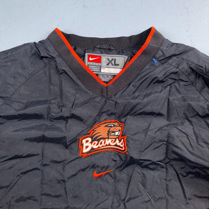 Nike VTG Oregon State University OSU Beavers Team Warm Up Jacket Center Swoosh