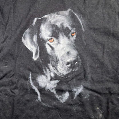 Black Lab Dog VTG T Shirt Art Photograph Animals Grunge Music Ducks Graphic 2XL
