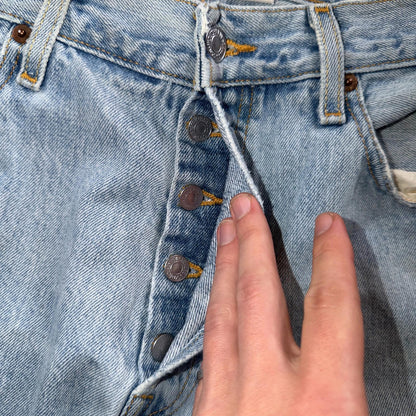 Levis 501 Vintage Y2K 90s XX Straight Leg Jeans Blue Light Wash 34x32 Act 33x31