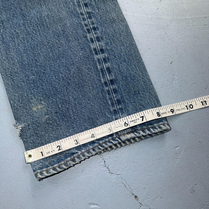 Levis 501 Vintage 80s Redline Selvedge USA XX Jeans Light Wash 35x34 Act 32x29