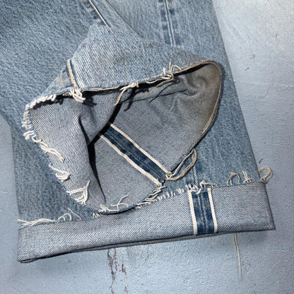 Levis 501 Vintage 80s Redline Selvedge USA XX Jeans Light Wash 36x36 Act 34x29