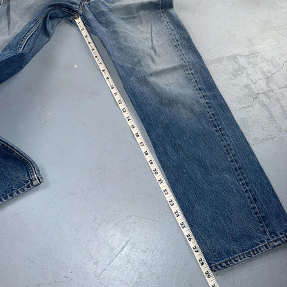 Levis 501 Vintage 80s USA XX Straight Leg Jeans Blue Light Wash 34x33 Act 32x29