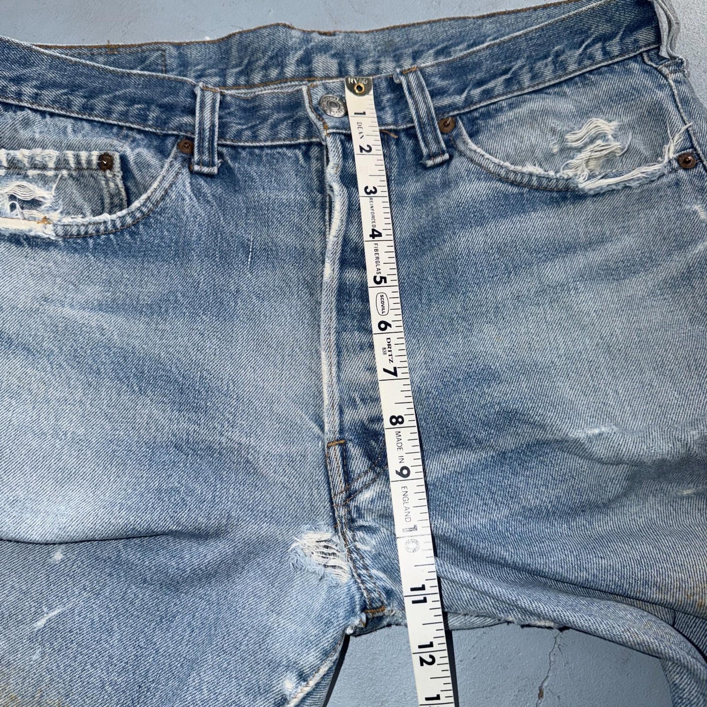 Levis 501 Vintage 80s Redline Selvedge USA XX Jeans Light Wash 34x36 Act 32x32