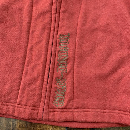 Harley Davidson Womens L Red Full Zip Fleece Vest Zipper Shirt Vintage Y2K