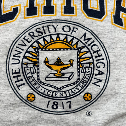 Michigan Russell Athletic 2XL USA VTG T Shirt Gray University College Basic Rap