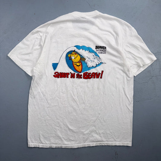 VTG 80s Oregon OSU T Shirt Beaver Waterproof Sunblock Surf Graphic Skate Aloha