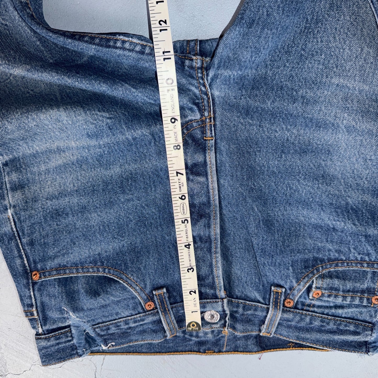 Levis 501 Vintage 90s USA XX Straight Leg Jeans Blue Altered 31x34 Act 30x29