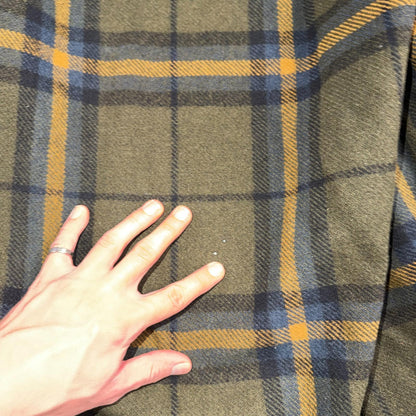 VTG Pendleton Mens Mackinaw Cruiser Wool Coat M Brown Plaid Field Jacket 70s