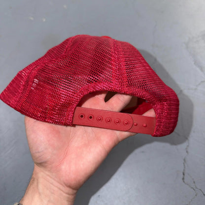 VTG I Love Country Music Trucker SnapBack VTG Hat Red Kisses Guitars Nashville