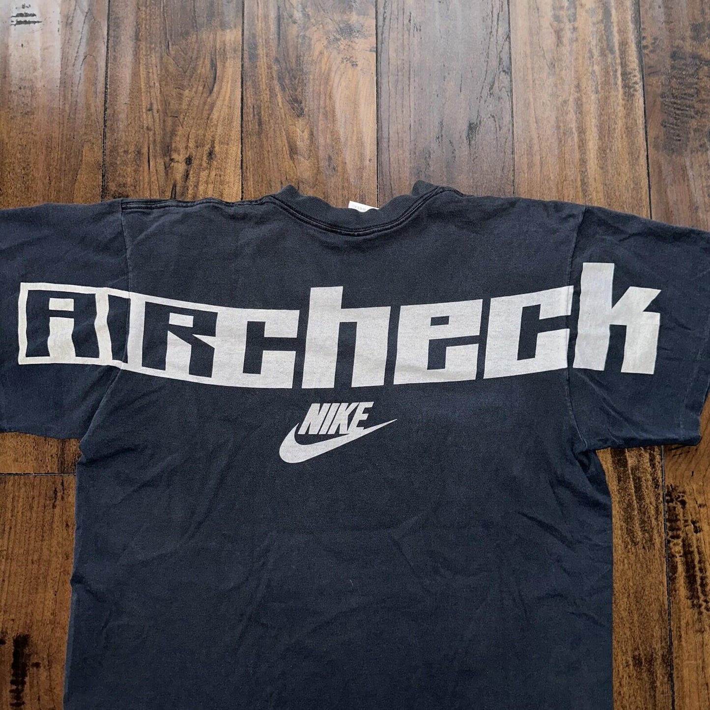 Nike Vintage T Shirt Mens XL AIR CHECK Rap Jordan Music Flight Track Sneakers