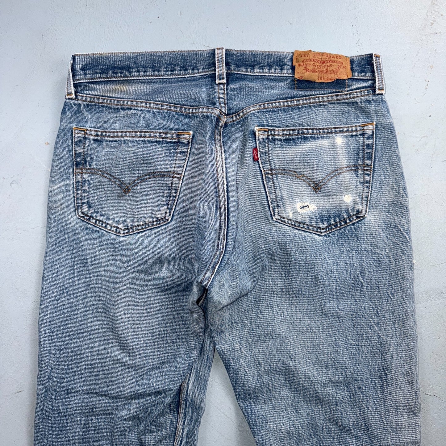Levis 501 Vintage 90s Y2K XX Straight Leg Jeans Blue Light Wash 36x34 Act 34x30