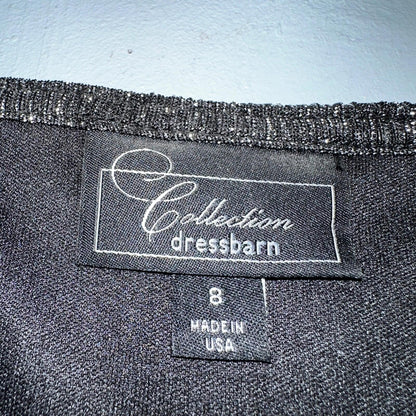 Collection Dressbarn Women's Dress Top 8 Lace Seqins - Black Sleeveless USA VTG