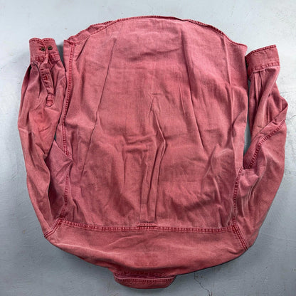 VTG Adirondack Savile Row Button Down Shirt Mens M Pink Long Sleeve Faded 90s