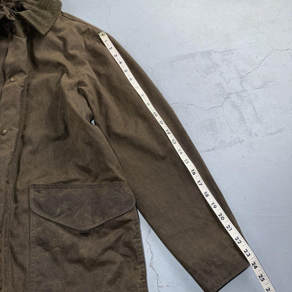 Filson Waxed Trench Coat Size XS Olive Oil Cloth Jacket Rare Mint Condition