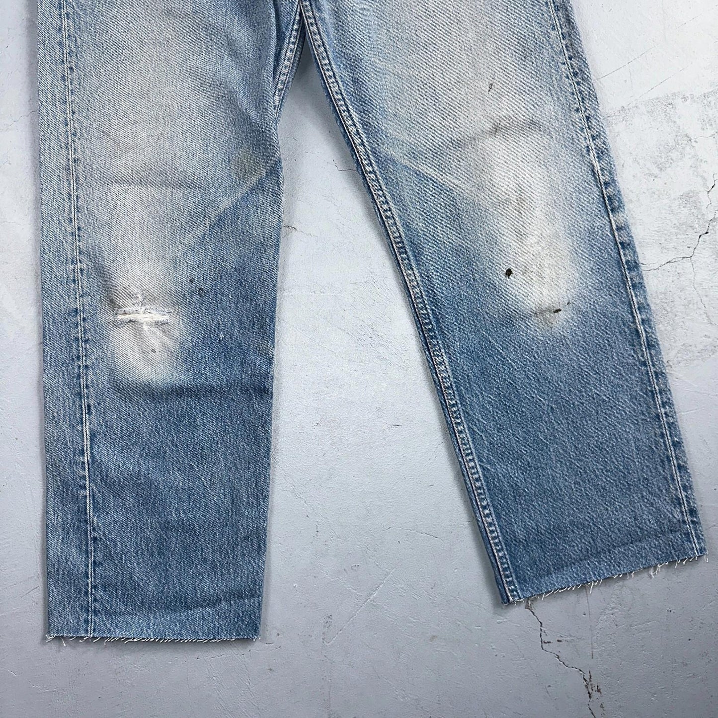 Levis 501 Vintage 90s USA XX Straight Leg Jeans Blue Light Wash 35x36 Act 32x27