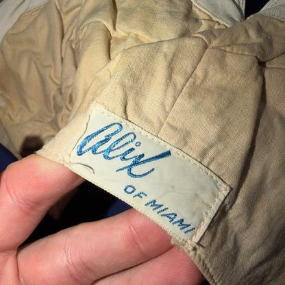 Alix Of Miami Rhinestone 1950s VTG Bathing Suit Swimsuit Hollywood Swim Wear Blu