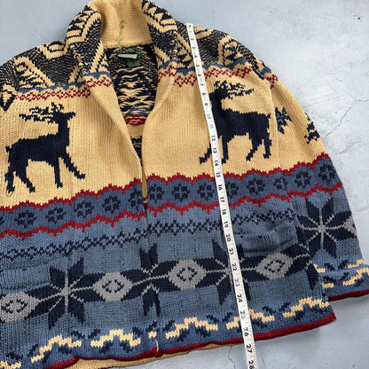 Polo Ralph Lauren Vintage 90s Hand Knit Polo Country Jacket Cardigan Small Shawl