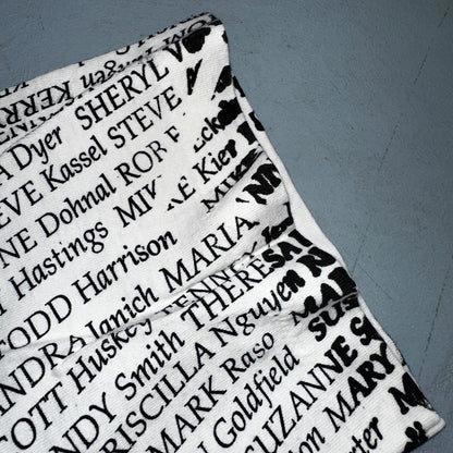 AOP All Over Print Funny Names 90s VTG T Shirt Huge Graphic Single Stitch White