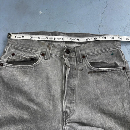 Levis 501 Vintage 90s USA XX Straight Leg Jeans Gray Med Wash 30x36 Act 28x34