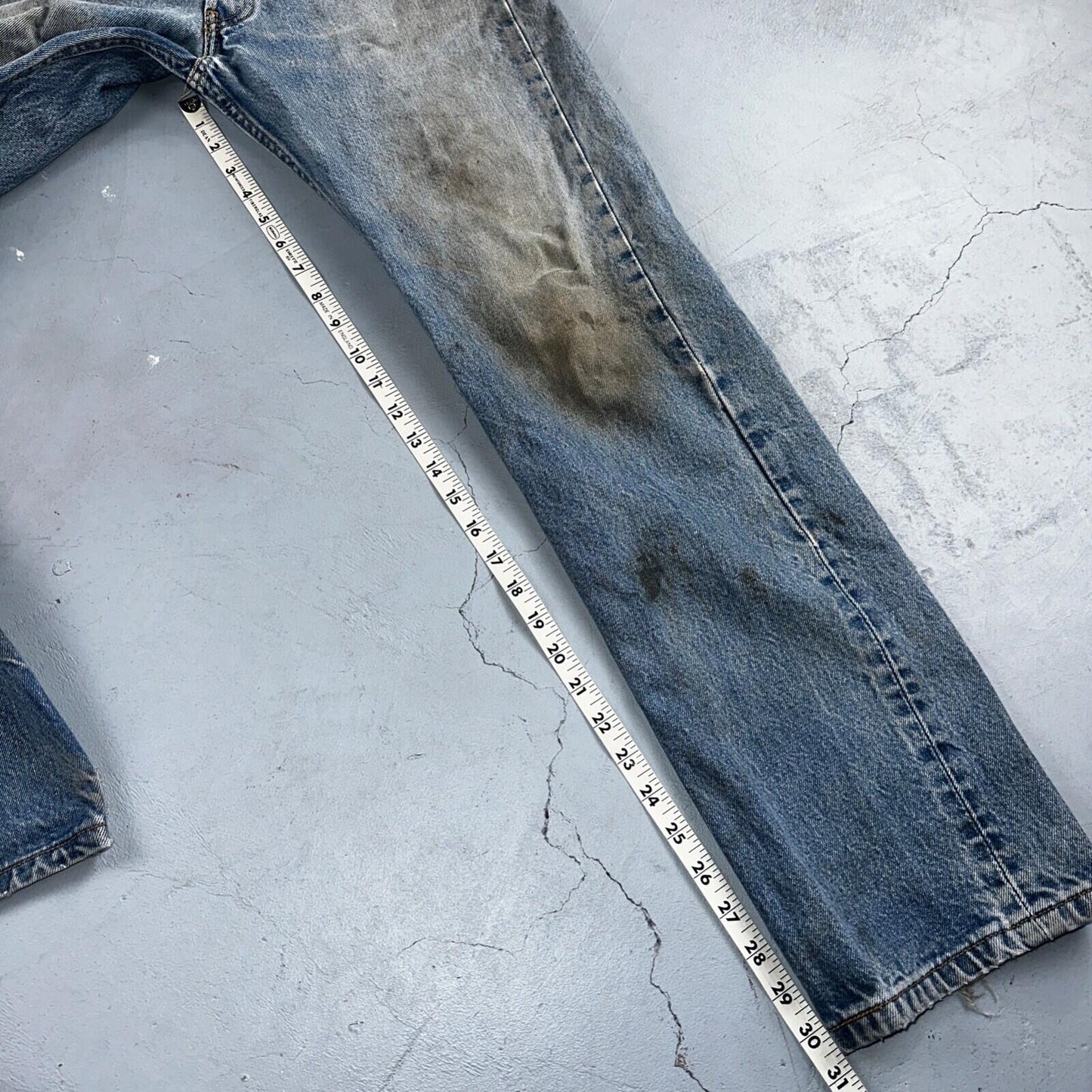 Levis 501 Vintage Y2K XX Straight Leg Jeans 90s Blue Med Wash 33x33 Act 30x30