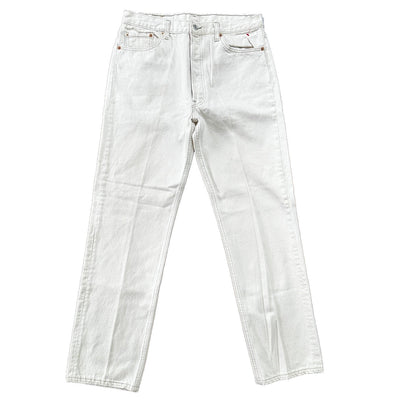 VTG 90s Levis 501 Button Fly 36x32 USA Tag Jeans Straight White XX Act 32x31