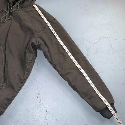 Williams Bay Duck Jacket Men's Size L Hooded Gray Severe Weather Insulated Work