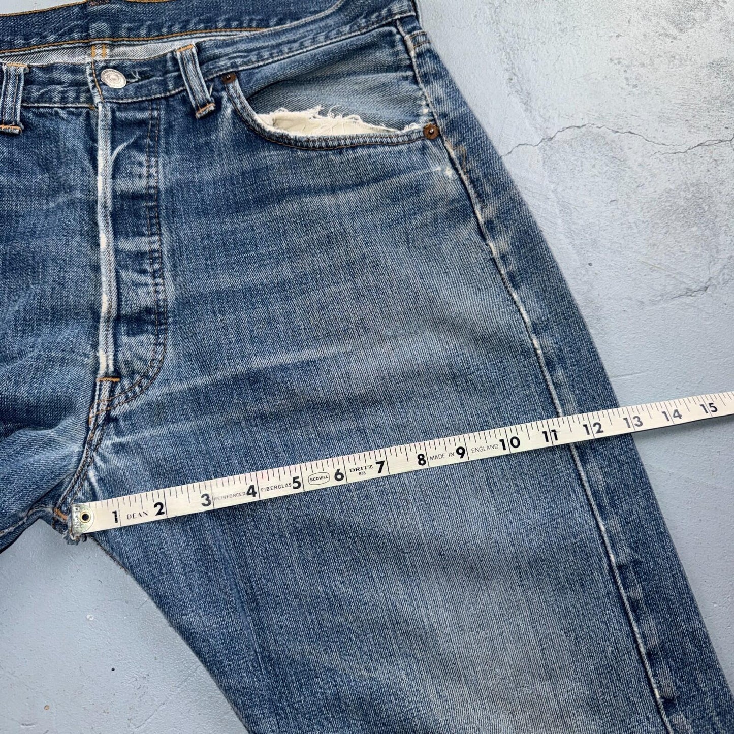 Levis 501 Big E Vintage 60s Redline Selvedge USA XX 1960s Jeans 36x32 Act 34x28