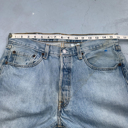 Levis 501 Vintage Y2K 90s XX Straight Leg Jeans Blue Light Wash 33x34 Act 32x32