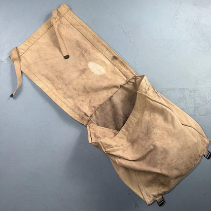VTG 1930s 1940s Canvas Fishing Field Bag Saddle Bell System Canvas Tote WWII
