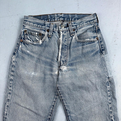 Levis 501 Vintage 80s Redline Selvedge USA XX Jeans Light Wash 524 Act 25x29