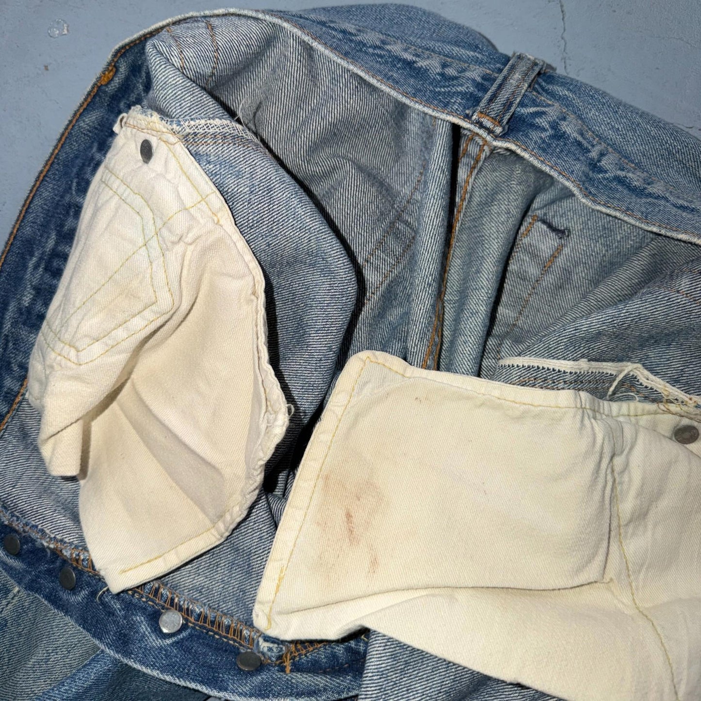 Levis 501 Vintage 70s SS Redline Selvedge USA XX Jeans Light Wash Act 31x28 Used