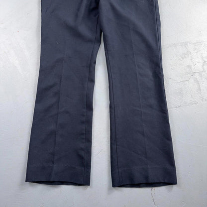 VTG 70s US West Navy Western Cowboy 33x30 Poly Rodeo Formal Slacks Pants Talon