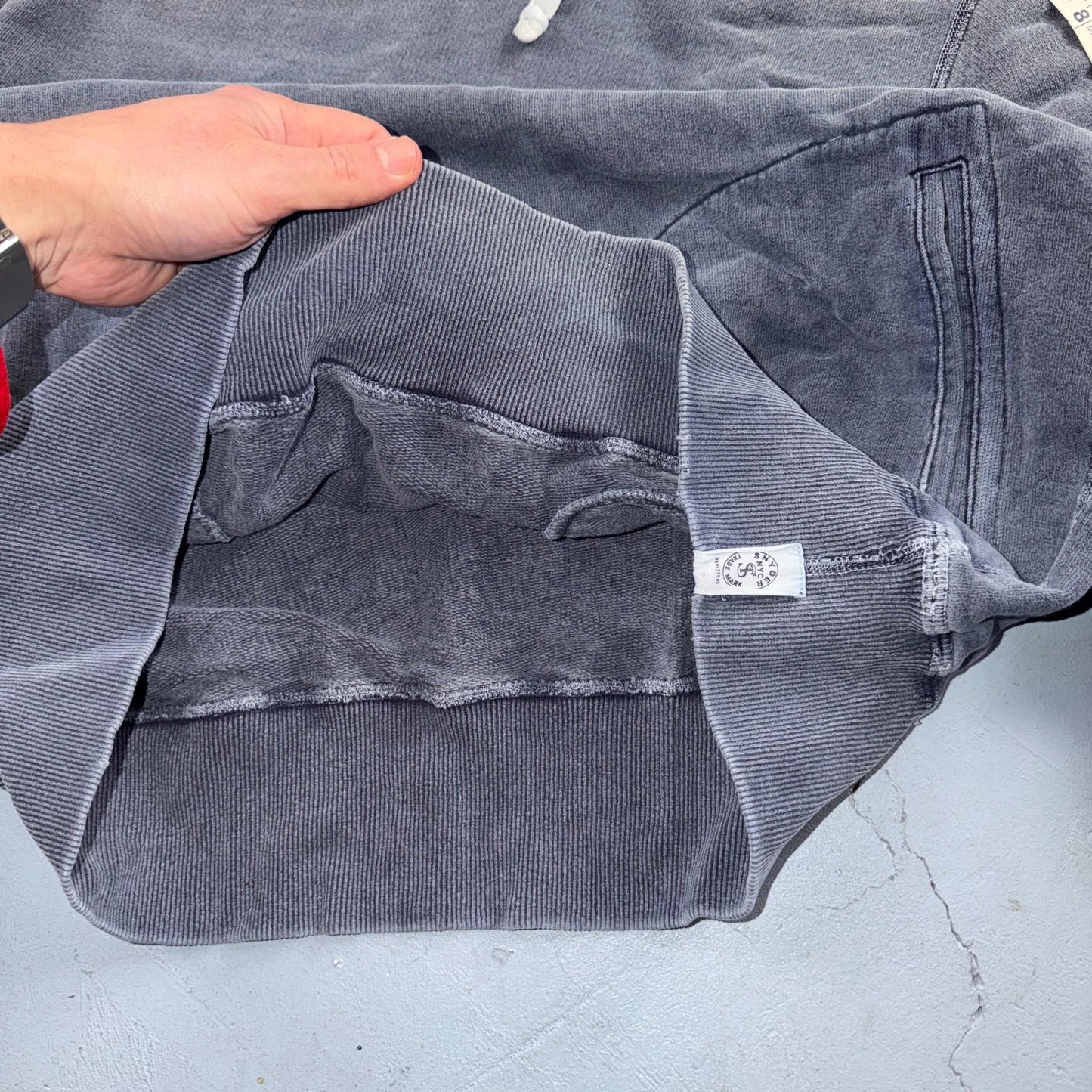 Todd Snyder Canada Hoodie L Blue Metal Popover Sweatshirt Distressed VTG Stlye