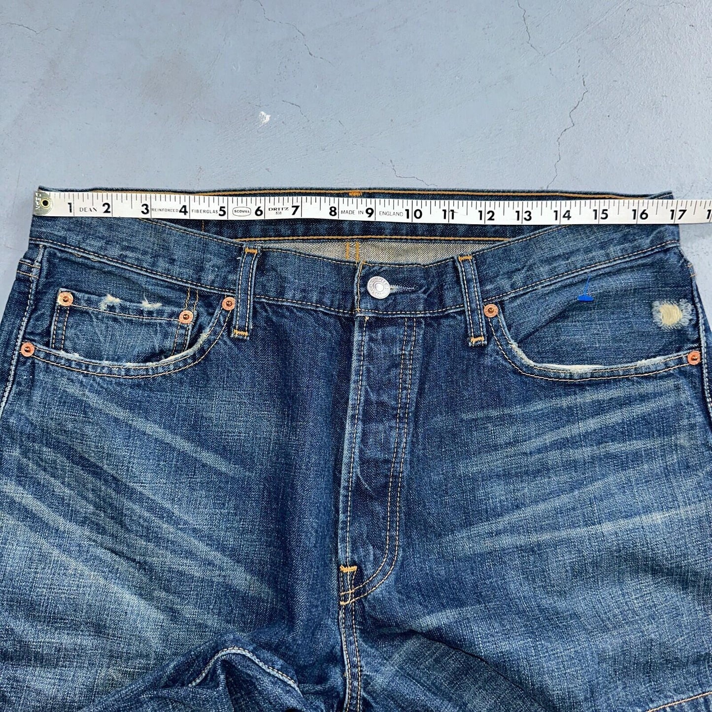 Levis 501 Vintage 90s XX Straight Leg Jeans Y2K Med Wash 34x34 Act 33x34