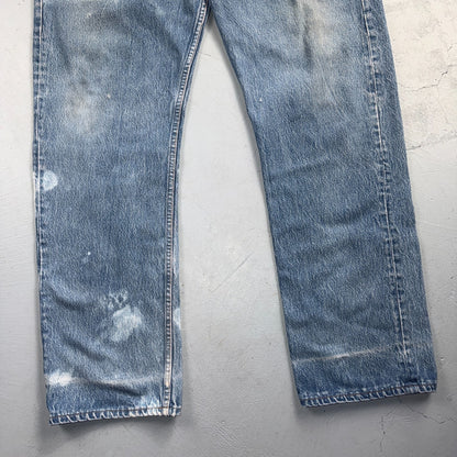 Levis 501 Vintage 80s USA XX Straight Leg Jeans Blue Light Wash 42x32 Act 40x31
