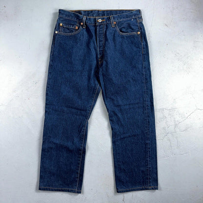 Levis 501 Vintage Y2K 90s XX Straight Leg Jeans Blue Dark Wash 36x33 Act 32x26