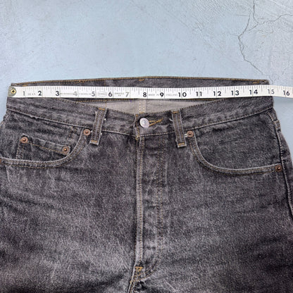 Levis 501 Vintage 80s USA XX Straight Leg Jeans Black Light Wash 30x32 Act 29x31