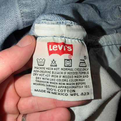 Levis 501 Vintage 90s Y2K XX Straight Leg Jeans Blue Light Wash 38x32 Act 35x28