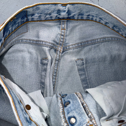 Levis 501 Vintage 90s USA XX Straight Leg Jeans Blue Light Wash 30x34 Act 29x32