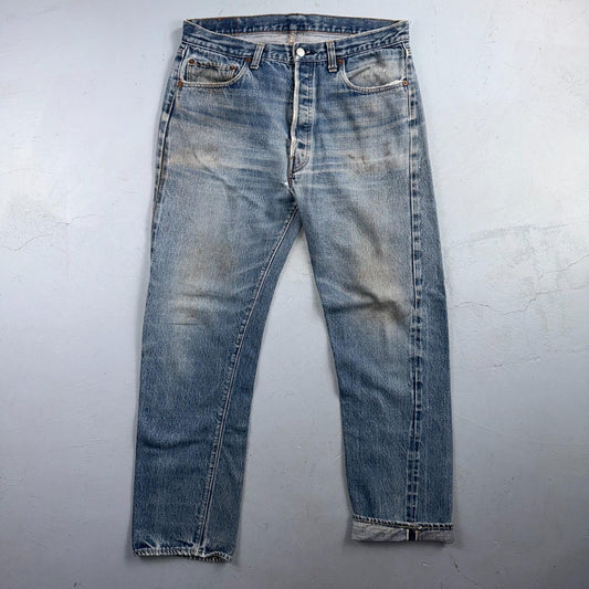 Levis 501 Vintage 70s SS Redline Selvedge USA Jeans Light Wash 36x34 Act 34x30